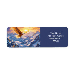 Fantasy Cute Eagle Mountains Sunrise Return Address Label