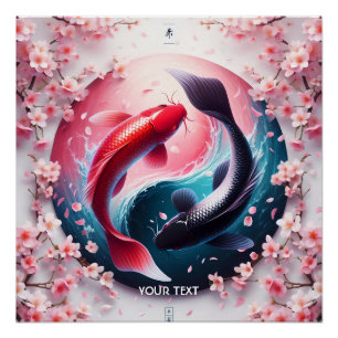 Fantasy Cute Elegant Yin Yang Poster