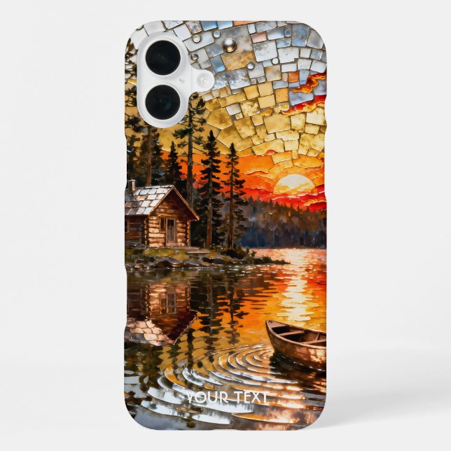 Fantasy Cute Embossed Metal Landscape iPhone Case (Back)