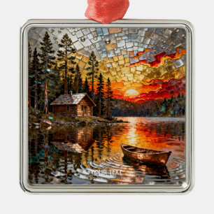 Fantasy Cute Embossed Metal Landscape Ornament