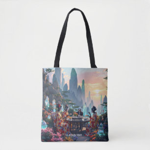 Fantasy Cute Exotic Planet Tea Tote Bag
