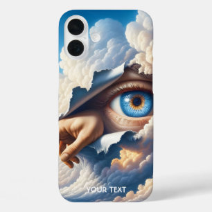 Fantasy Cute Eye Sky Clouds iPhone 16 Plus Case