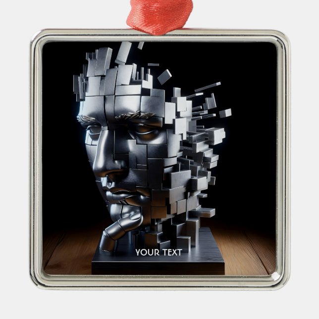 Fantasy Cute  Face Metal Sculpture Metal Ornament (Front)