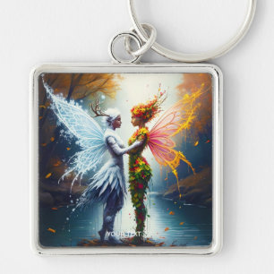 Fantasy Cute Fall Winter Spirits Key Ring