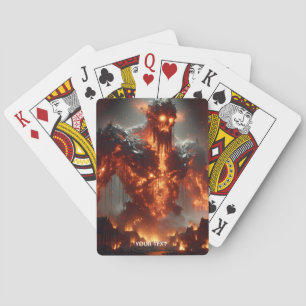Fantasy Cute Fire Elemental Flames Playing Cards
