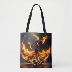 Fantasy Cute Flamenco Girl Dancing Tote Bag