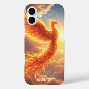 Fantasy Cute Flaming Phoenix Rises iPhone 16 Plus Case