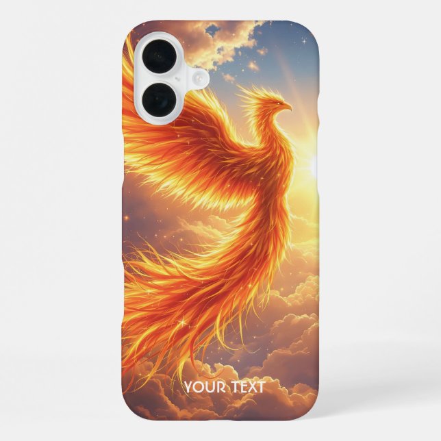 Fantasy Cute Flaming Phoenix Rises iPhone Case (Back)