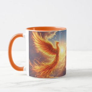 Fantasy Cute Flaming Phoenix Rises Mug