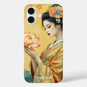 Fantasy Cute Flower Japanese Girl iPhone 16 Plus Case