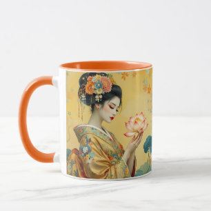 Fantasy Cute Flower Japanese Girl Mug