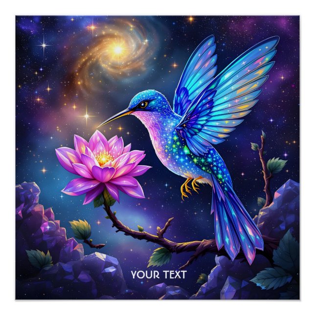 Fantasy Cute Flower Small Bird Poster (Front)