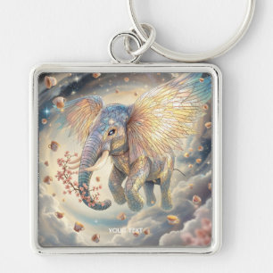 Fantasy Cute Flying Elephant Sakura Key Ring