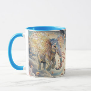 Fantasy Cute Flying Elephant Sakura Mug