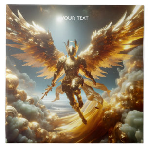 Fantasy Cute Flying Winged Warrior Ceramic Tile