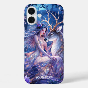 Fantasy Cute Forest Deer Girl iPhone 16 Plus Case