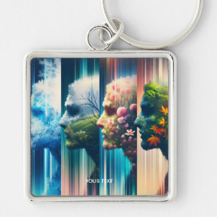 Fantasy Cute Four Year Times Key Ring