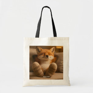 Fantasy Cute Fox And Socks Tote Bag