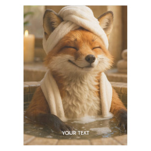 Fantasy Cute Fox In Spa Tablecloth