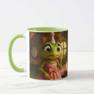 Fantasy Cute Frog Girl Party Mug