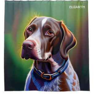 Fantasy Cute German Shorthaired Pointer Shower Curtain