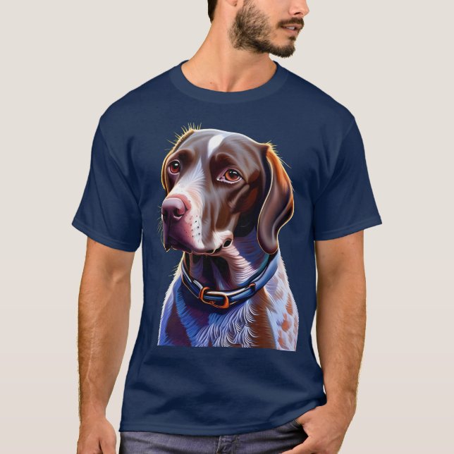 Fantasy Cute German Shorthaired Pointer T-Shirt (Front)