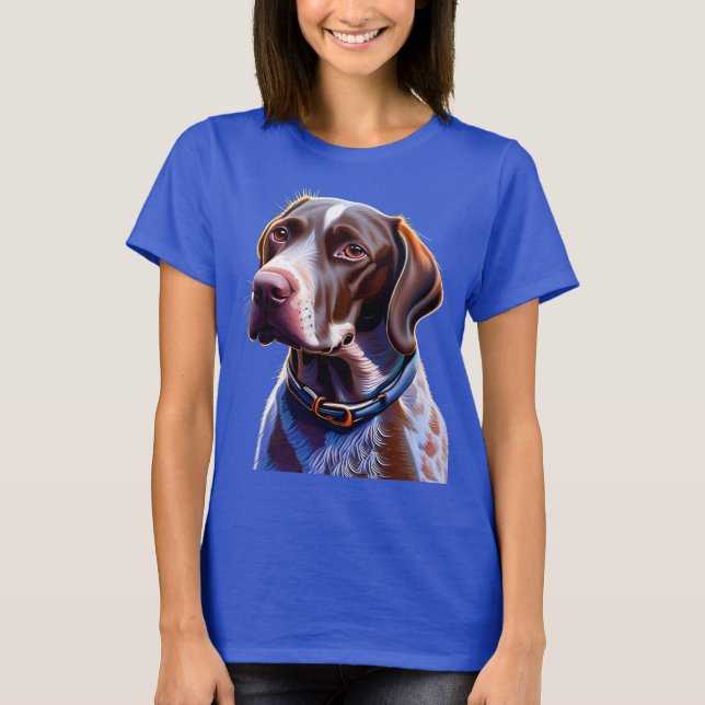 Fantasy Cute German Shorthaired Pointer T-Shirt (Front)