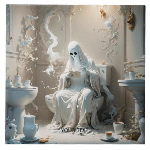 Fantasy Cute Ghost Bathroom Paper Ceramic Tile