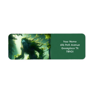 Fantasy Cute Giant Forest Tree Return Address Label