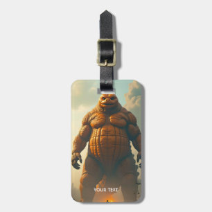 Fantasy Cute Giant Pumpkin City Luggage Tag