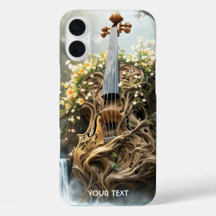 Fantasy Cute Giant Violin Forest iPhone 16 Plus Case