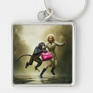 Fantasy Cute Girl Bag Monkey Key Ring