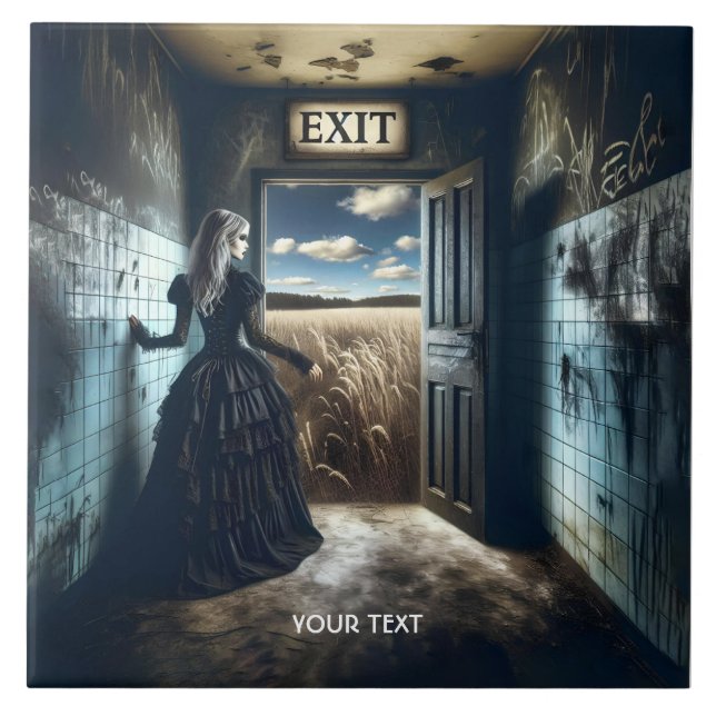 Fantasy Cute Girl Exit Corridor Ceramic Tile (Front)