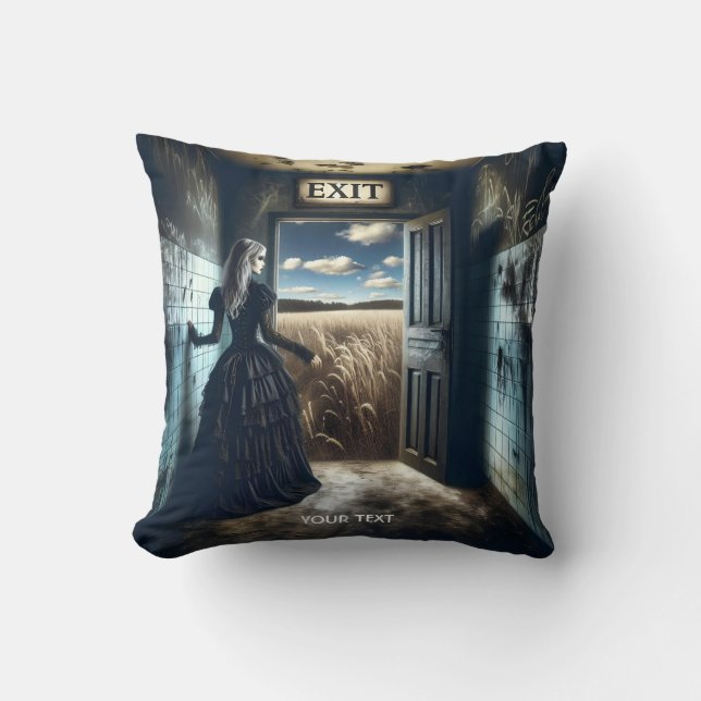 Fantasy Cute Girl Exit Corridor Cushion (Front)