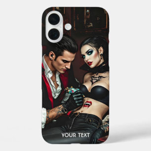 Fantasy Cute Girl Man Tattoo iPhone 16 Plus Case