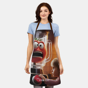 Fantasy Cute Girl Tomato Blender Apron
