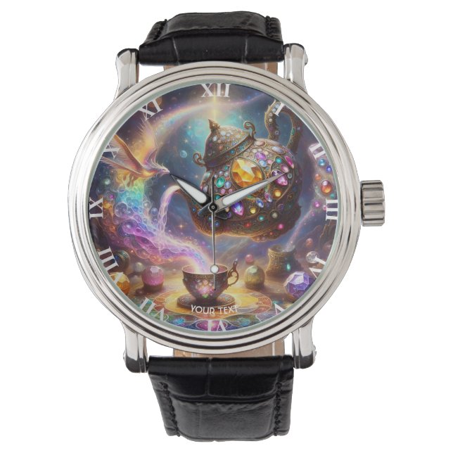 Fantasy Cute Glass Tea Kettle Watch (Front)