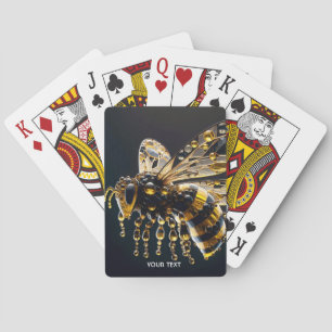 Fantasy Cute Glass Yellow Black Bee Playing Cards