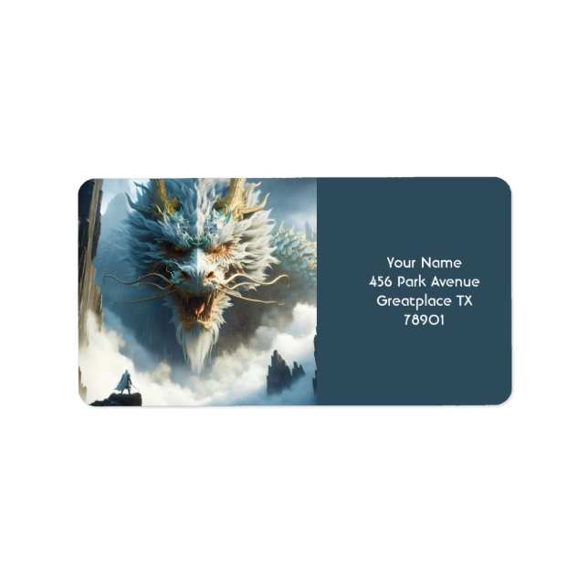 Fantasy Cute Great Strong Dragon Label (Front)