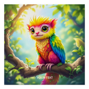 Fantasy Cute Half Ferret Hybrid Poster