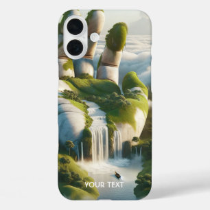 Fantasy Cute Hand Forest Clouds iPhone 16 Plus Case