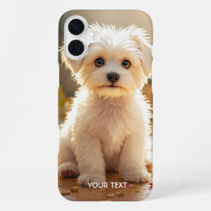 Fantasy Cute Happy Maltese Puppy iPhone 16 Plus Case