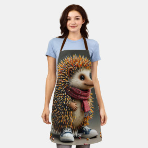 Fantasy Cute Hedgehog Sharp Needles Apron