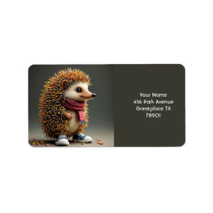 Fantasy Cute Hedgehog Sharp Needles Label
