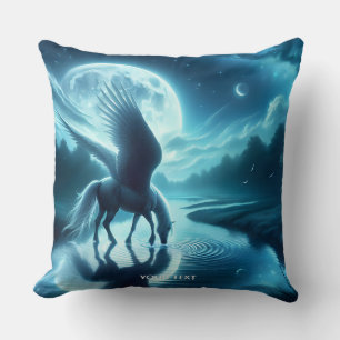 Fantasy Cute Horse Wings Moon Cushion