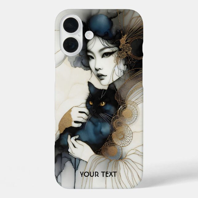 Fantasy Cute Japanese Girl Cat Case-Mate iPhone Case (Back)