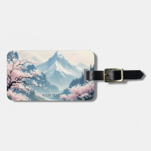 Fantasy Cute Japanese Spring Landscape Luggage Tag