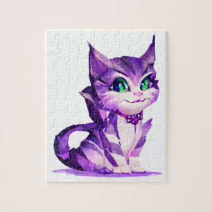 Fantasy Cute Kawaii baby Cheshire cat kitten  Jigsaw Puzzle