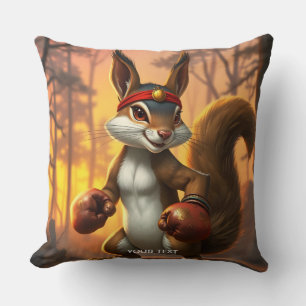 Fantasy Cute Kickboxer Squirrel Forest Cushion