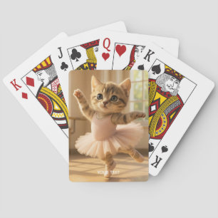 Fantasy Cute Kitten Small Ballerina Playing Cards